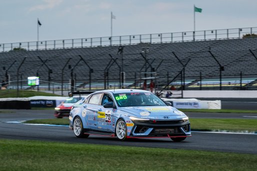 #76 Hyundai Elantra N1 TC EVO of PJ Groenke, Ricca Autosport, TC America Powered by Skip Barber Racing School, Indianapolis Motor Speedway, Indianapolis, IN, October 16-19, 2025.
 | SRO Motorsports Group