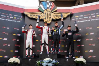 Podium at TC America Powered by Skip Barber Racing School, SRO America, Indianapolis Motor Speedway, Indianapolis, IN, October 16-19, 2025.
 | SRO Motorsports Group