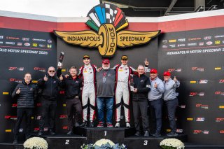 Podium at TC America Powered by Skip Barber Racing School, SRO America, Indianapolis Motor Speedway, Indianapolis, IN, October 16-19, 2025.
 | SRO Motorsports Group