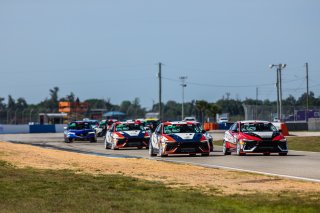 #77 Hyundai Elantra N1 TC EVO of Andre Castro, Ricca Autosport, TC America, TC, SRO America, Sebring International Raceway, Sebring, FL, May 7 - 10, 2026, #8 Hyundai Elantra N1 TC EVO of Justin Gravett
 | Andrew Miterko Photography LLC &copy;2026