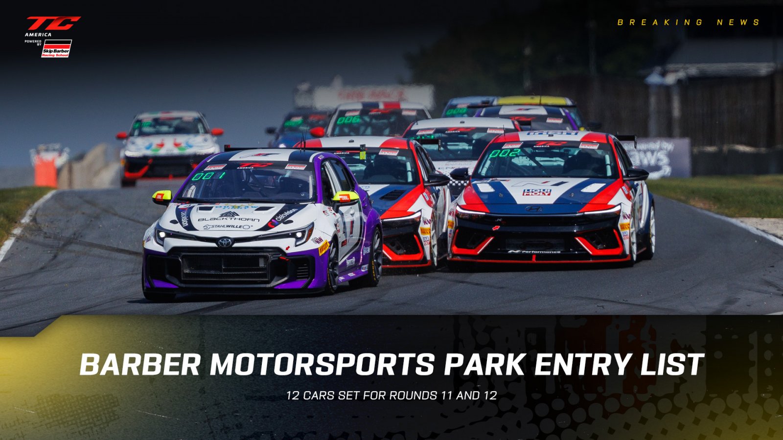 TC America Heads to Barber Motorsports Park for Penultimate Championship Showdown